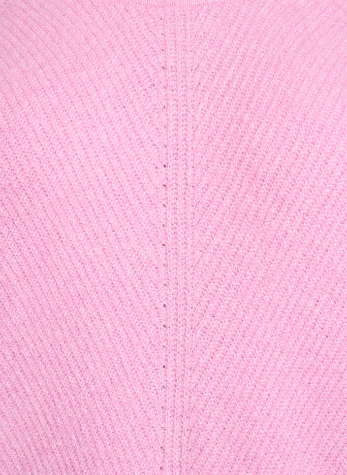 Knitted jumper with a diagonal pattern and raglan sleeves, Pink, Packshot image number 2