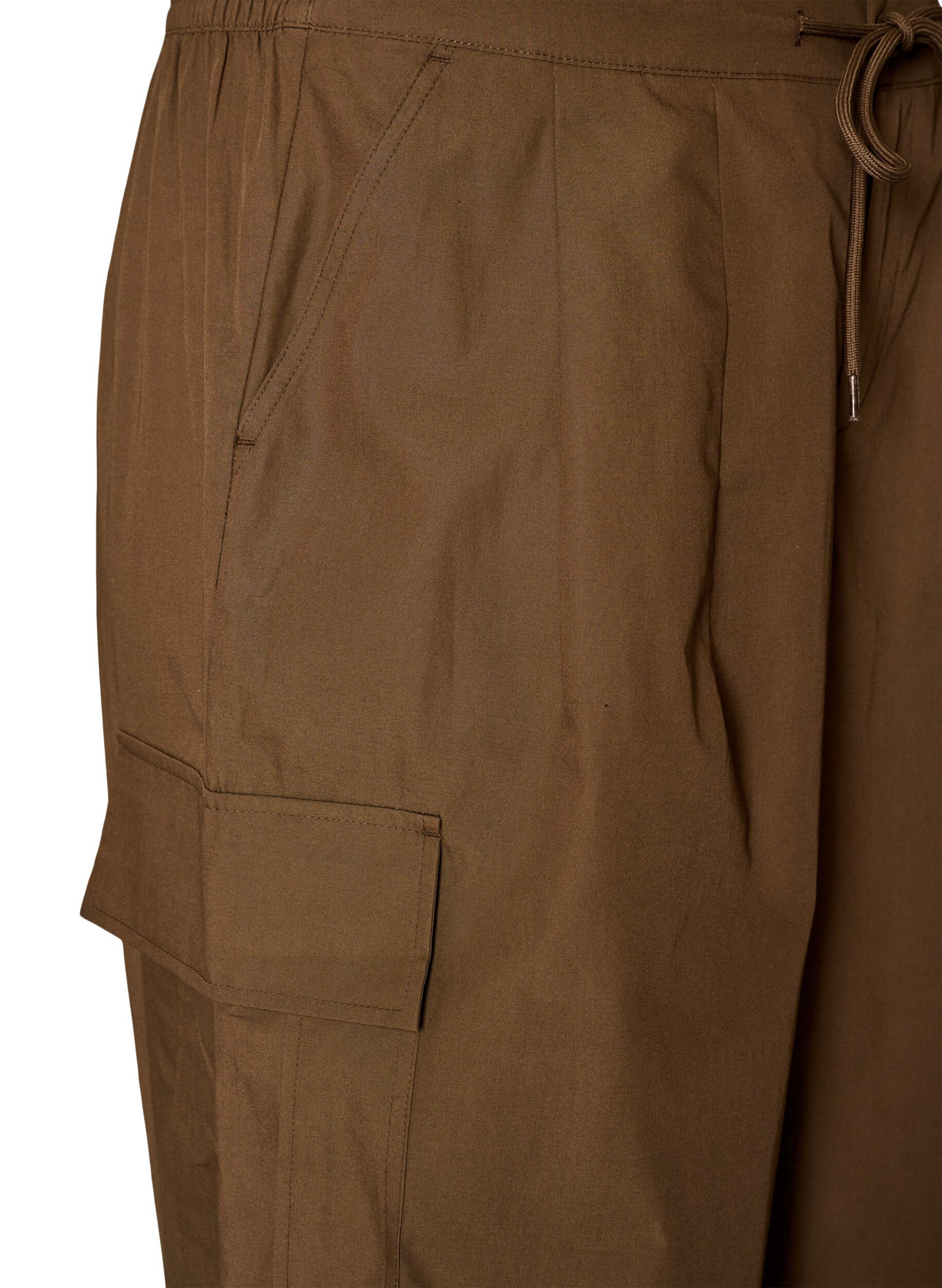 ZizzifashionCotton cargo trousers with a balloon leg, Brown, Packshot image number 2