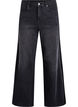 Wide fit jeans with vertical denim details, Dark Grey, Packshot image number 0