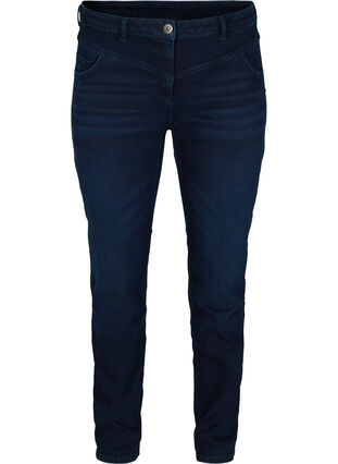 Extra slim, regular rise Sanna jeans, Dark blue, Packshot image number 0