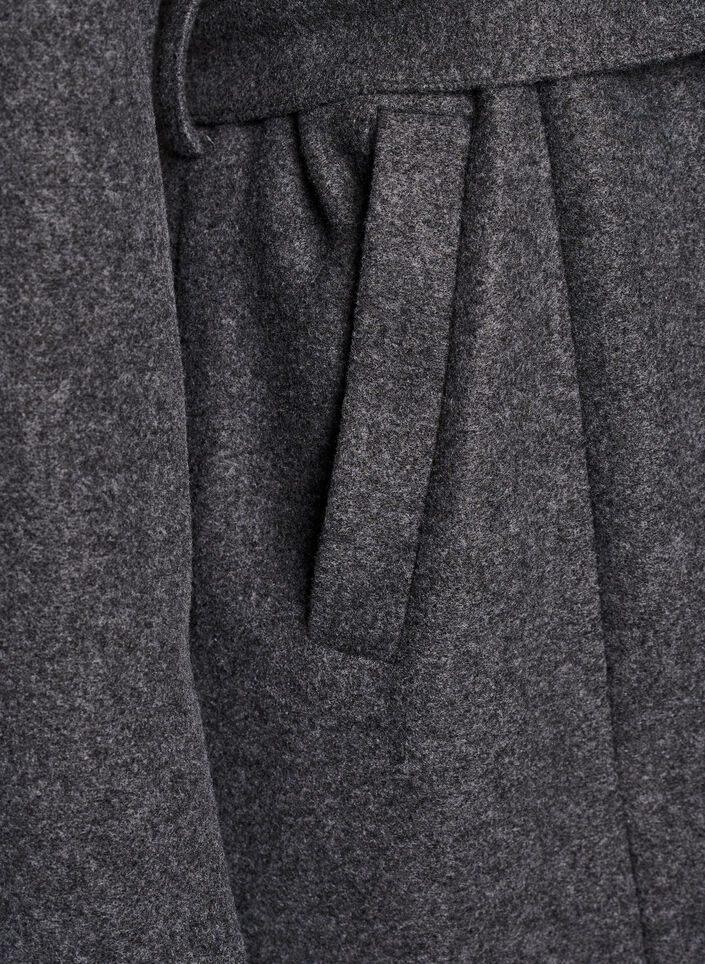 Short coat with a belt, Grey, Packshot image number 3