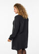Short cotton dress with V-neck, Black, Model image number 2