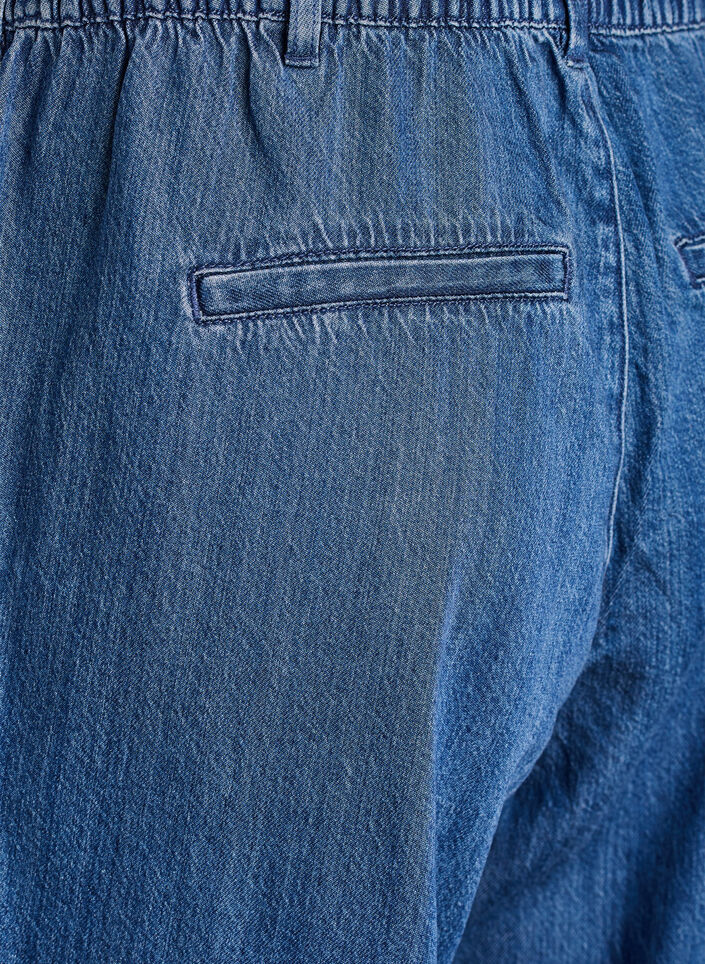 Wide jeans with an elastic waistband, Blue, Packshot image number 3