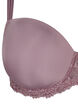 Moulded bra with lace and smooth cups, Rose, Packshot image number 2