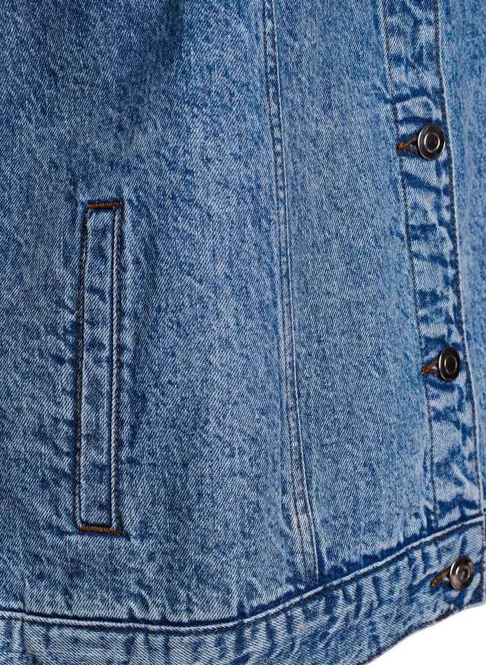 Denim jacket with detachable sleeves, Light Blue, Packshot image number 3