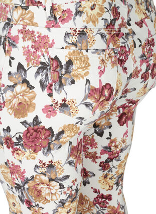 Super slim Amy jeans with floral print, White Flower AOP, Packshot image number 3