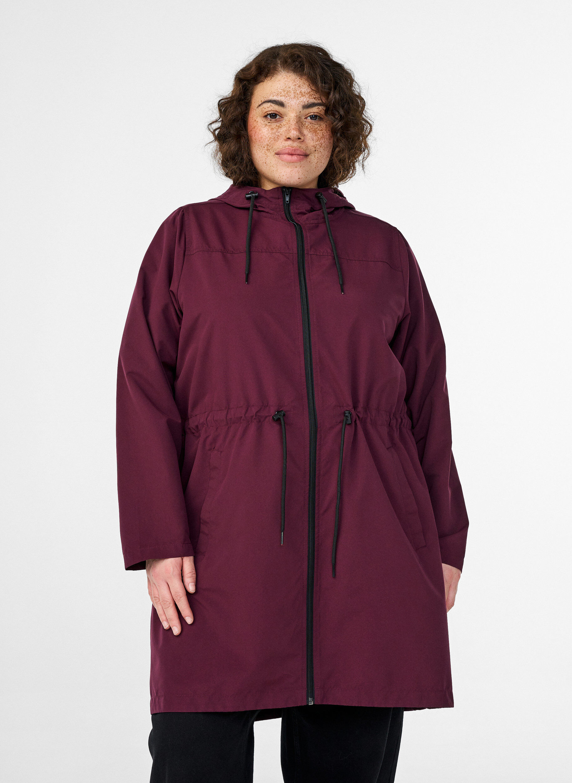FLASH - Lightweight parka with a hood, Red, Model