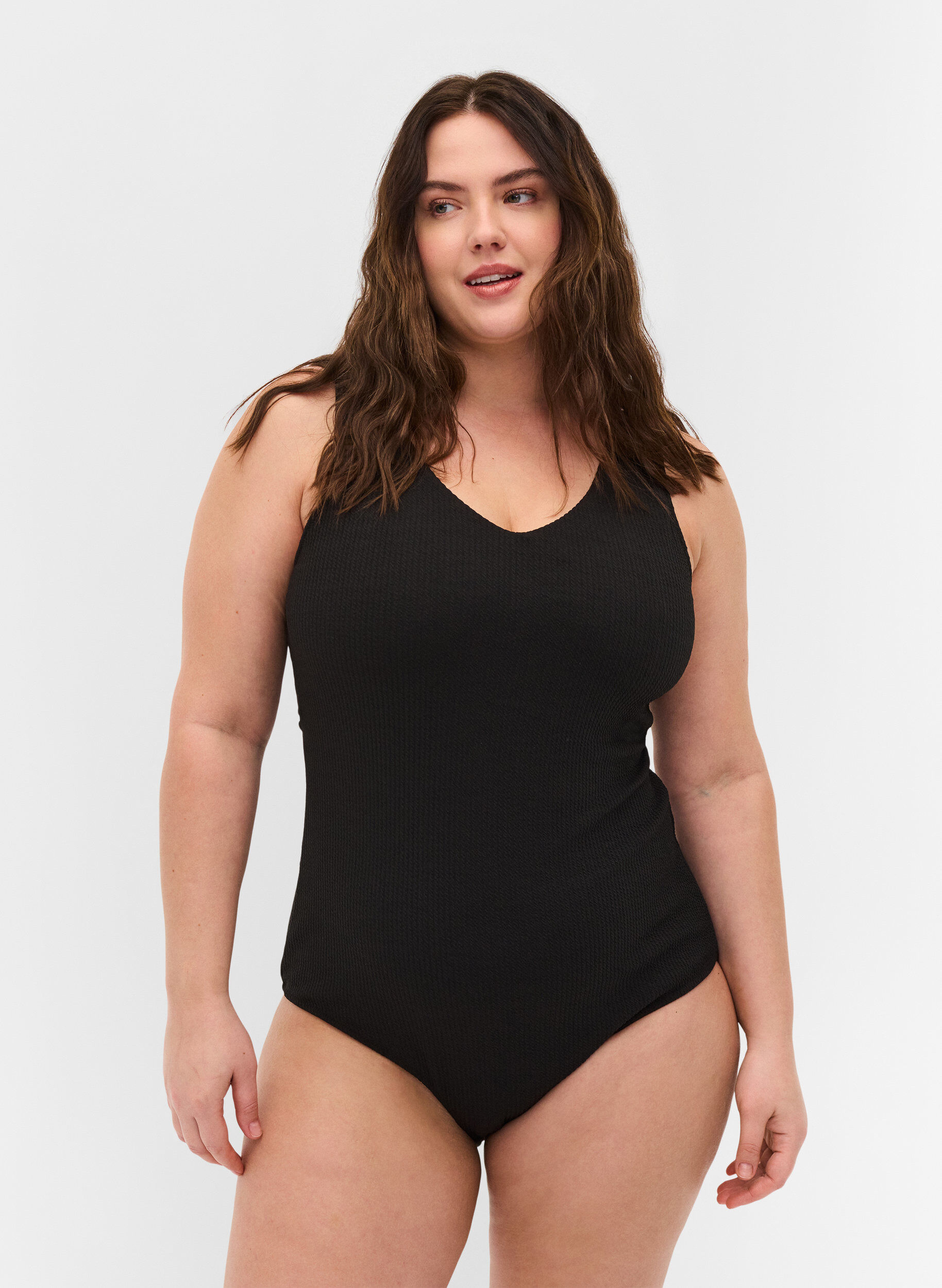 Zizzifashion Swimsuit with cross back, Black, Model image number 0