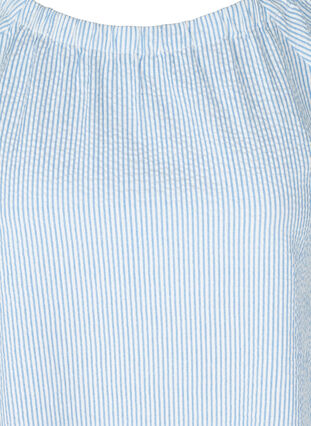 Striped blouse in 100% cotton, Skyway Stripe, Packshot image number 2