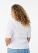Cotton T-shirt with eyelet embroidery, White, Model image number 2