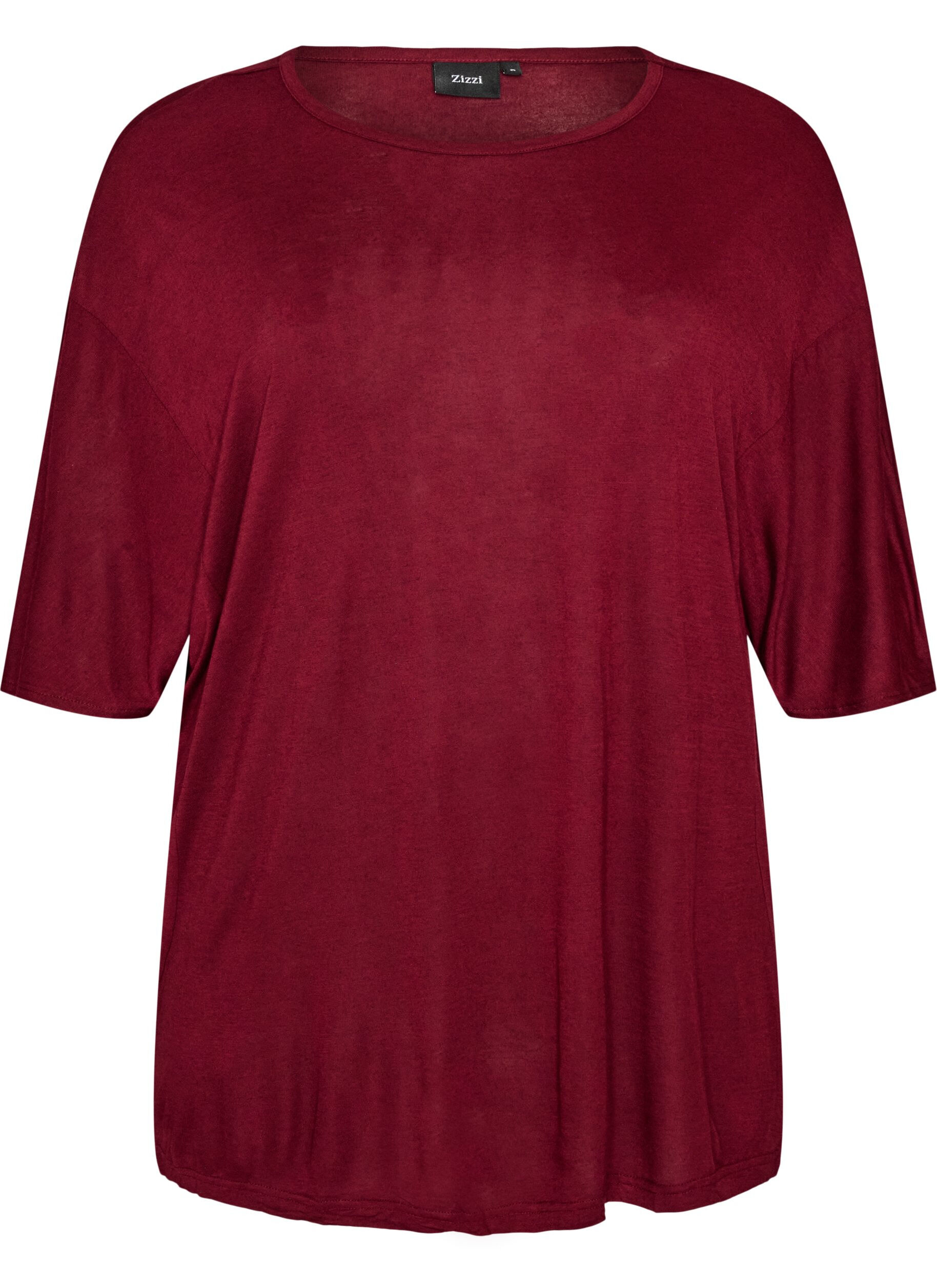 ZizzifashionLoose T-shirt in viscose jersey, Red, Packshot image number 0