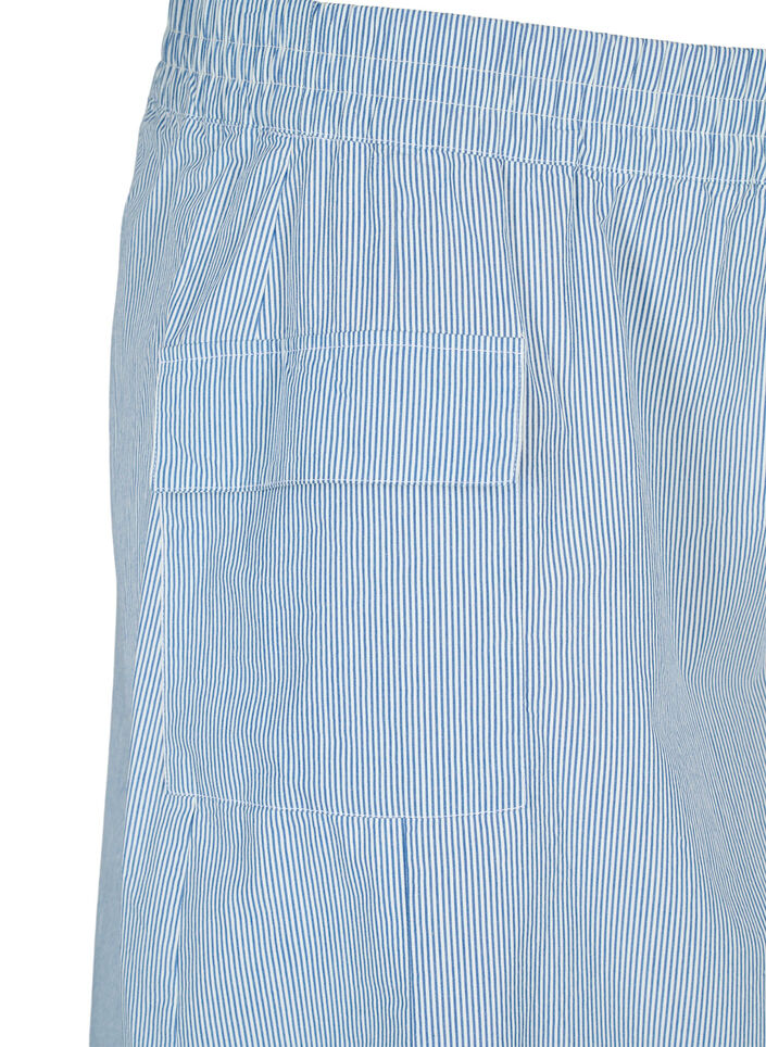 Short cotton skirt with elasticated waistband, Blue, Packshot image number 2