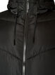 Long puffer coat with hood and pockets, Black, Packshot image number 2