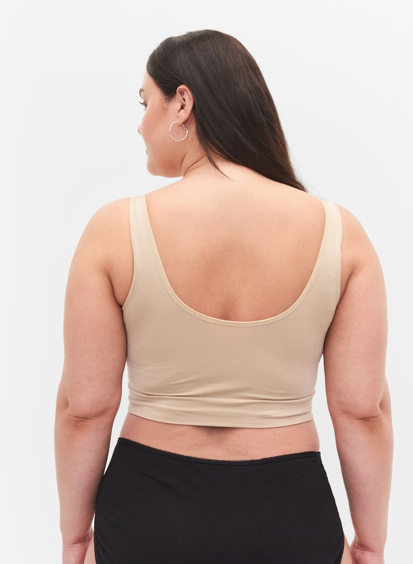 Soft non-padded bra, Beige, Model image number 1