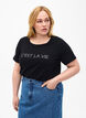 T-shirt with rhinestones, Black W. Rhinestones, Model image number 0