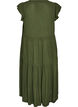 Midi dress in viscose with ruffle sleeves, Green, Packshot image number 1