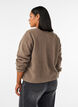 Teddy jacket with a round neck and buttons, Brown, Model image number 2