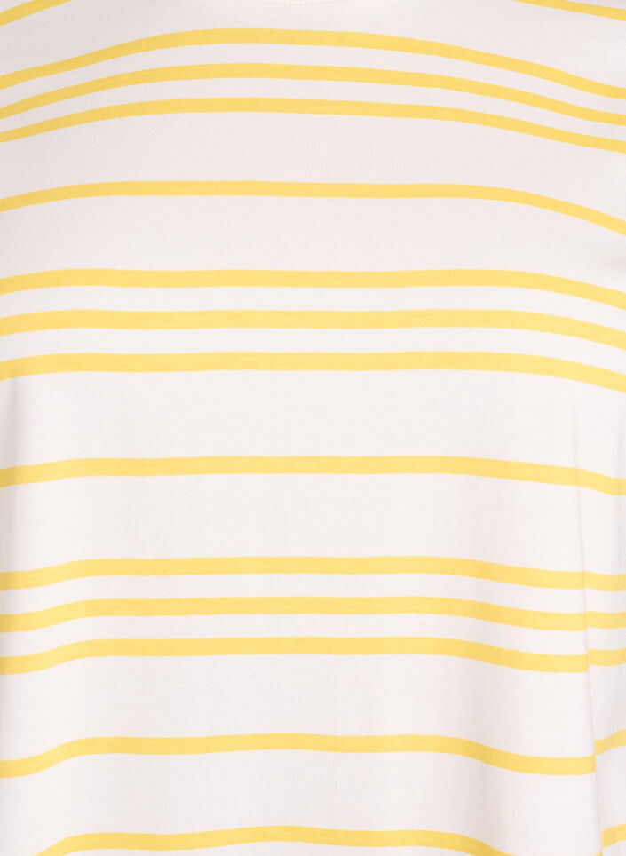 Striped cotton t-shirt, Yellow, Packshot image number 2