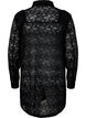 Lace shirt dress with frills, Black, Packshot image number 1