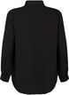 Solid colour shirt with collar, Black, Packshot image number 1