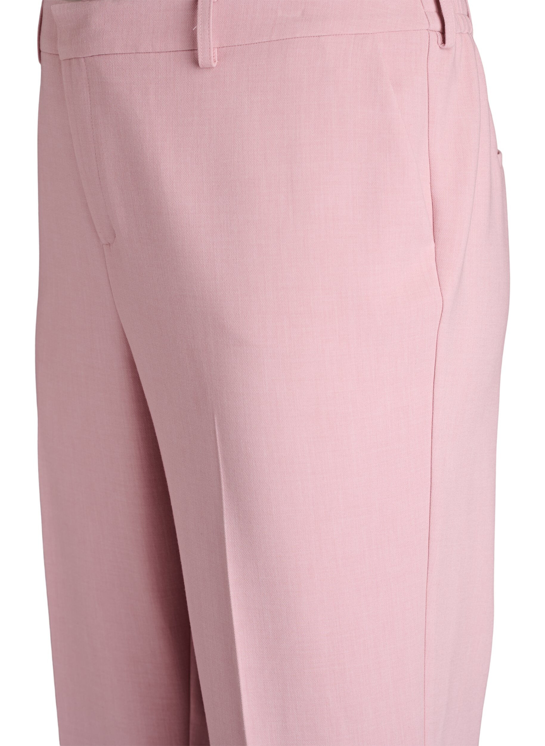 Zizzifashion Tailored trousers with a high waist and straight fit, Rose, Packshot image number 2