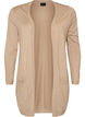 Long knitted cardigan in a viscose blend, Beige, Packshot image number 0