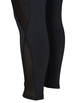 Cropped sport tights with high waist, Black, Packshot image number 2