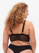 Lace bralette with soft padding, Black, Model image number 1