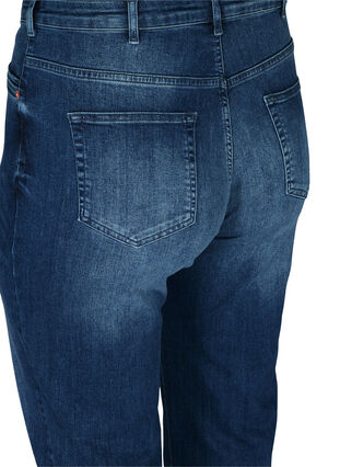 Gemma jeans with a regular fit and high waist, Blue denim, Packshot image number 3