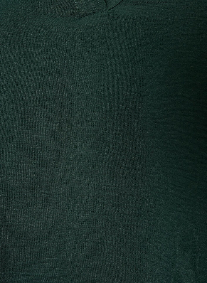 Blouse with smock cuffs and V-neck, Green, Packshot image number 2
