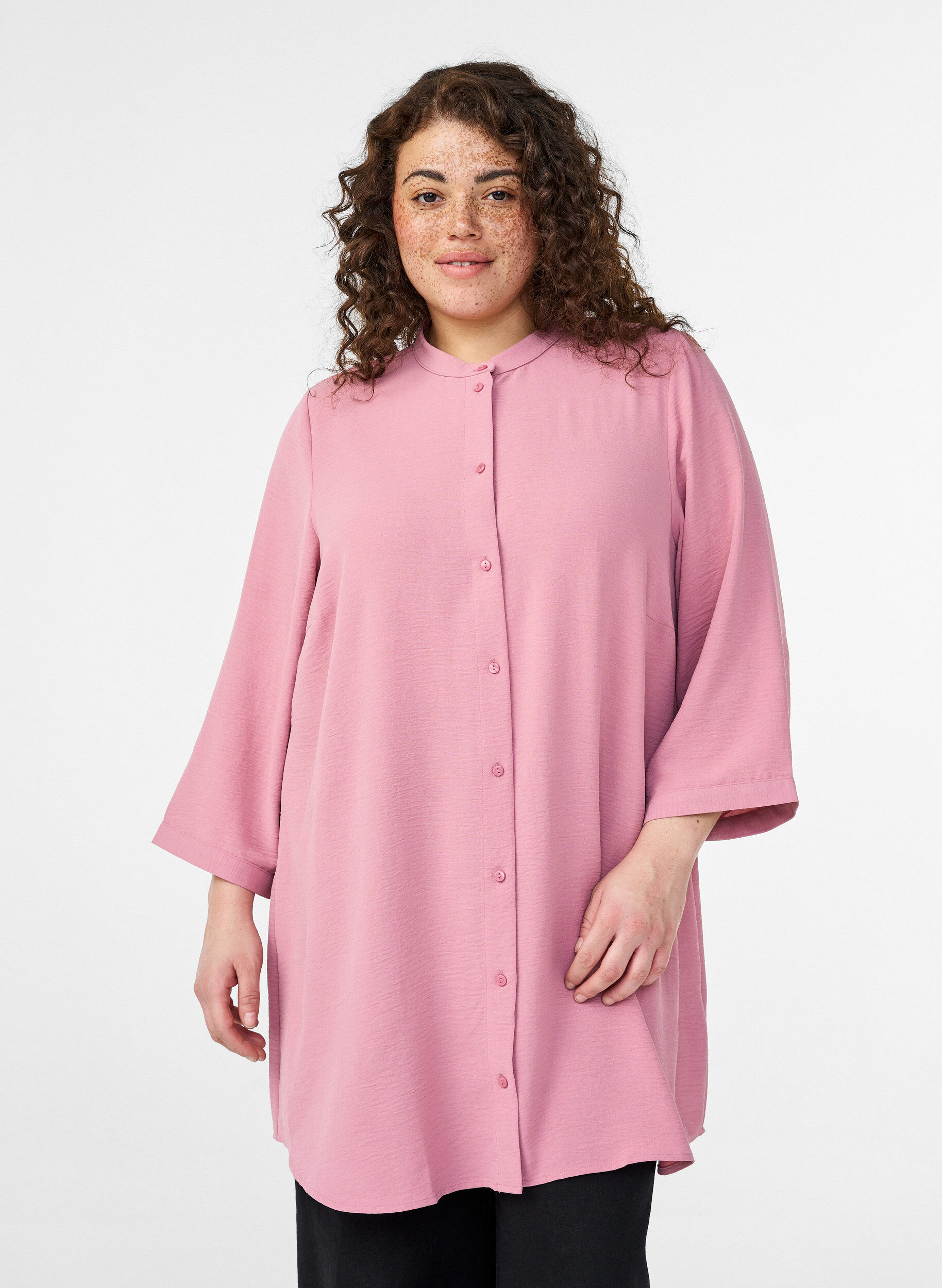 Tunic with 3/4 sleeves, Rose, Model