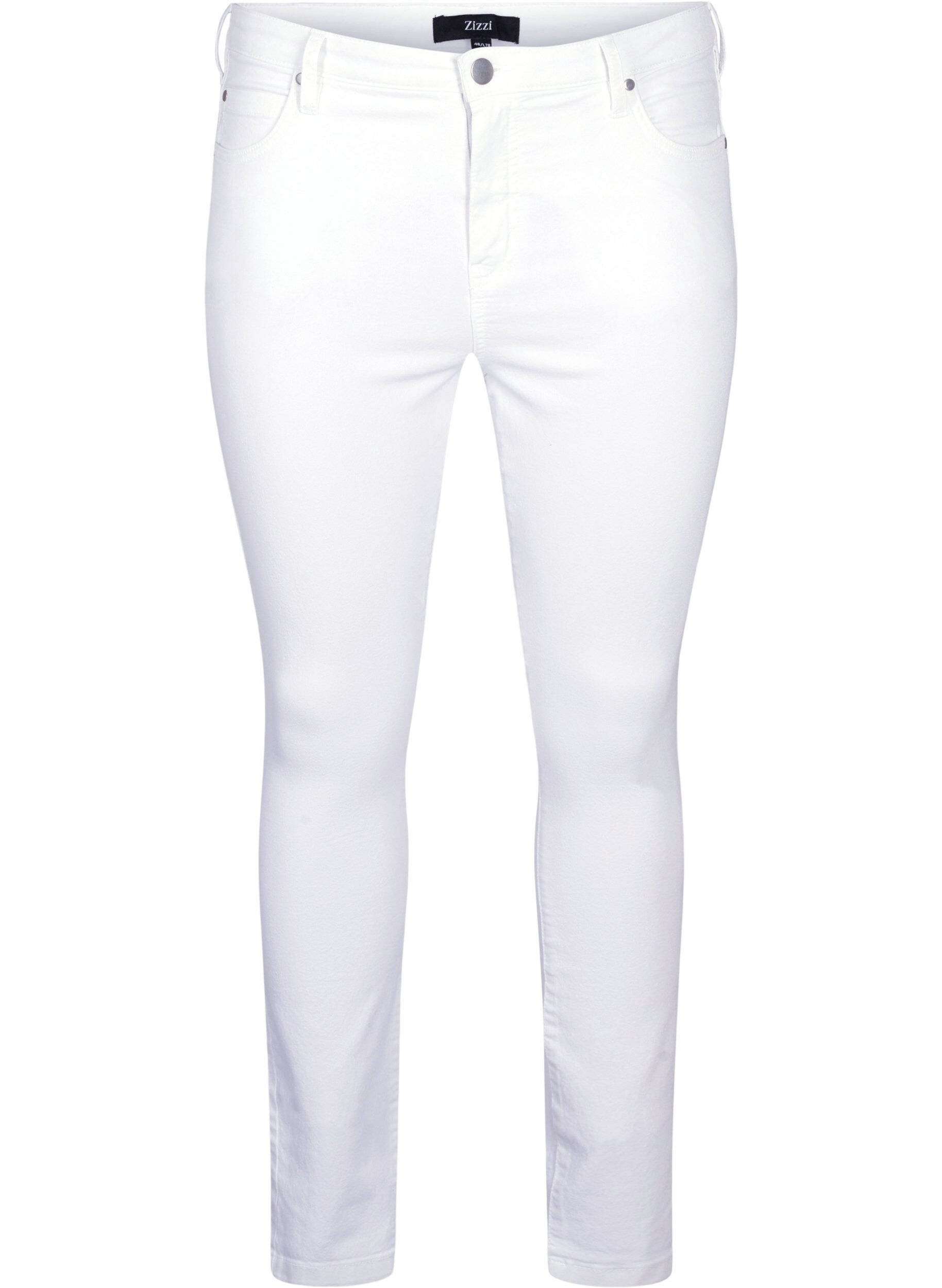 Zizzifashion High-waisted super slim Amy jeans , White, Packshot image number 0