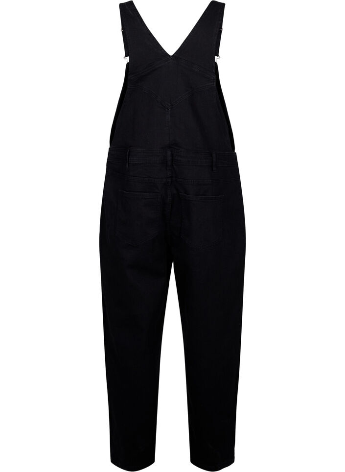 Denim dungarees, Black, Packshot image number 1