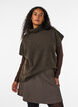 Knitted vest with turtleneck, Brown, Model image number 0