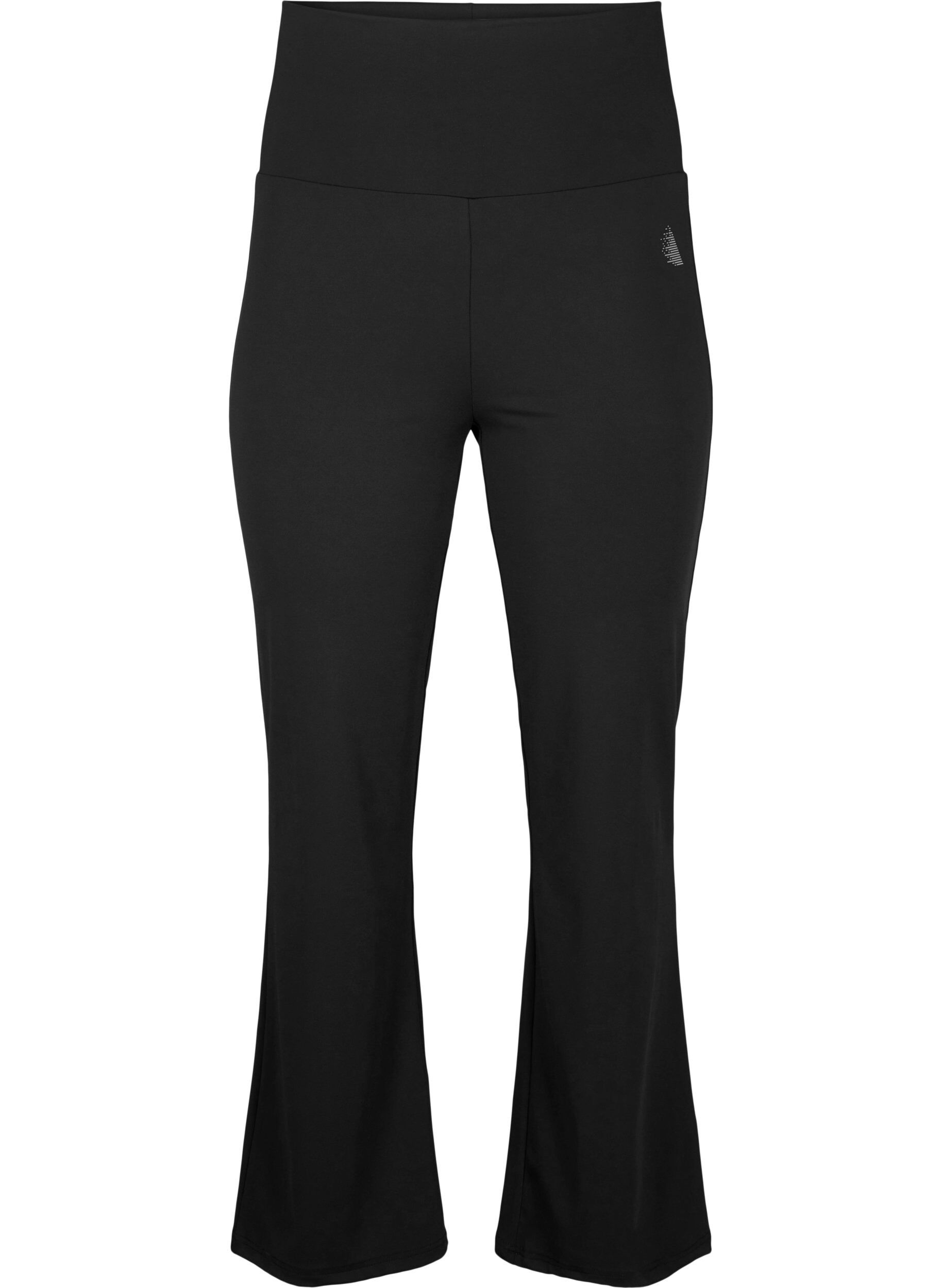 Zizzifashion Flared training pants with a high waist, Black, Packshot image number 0