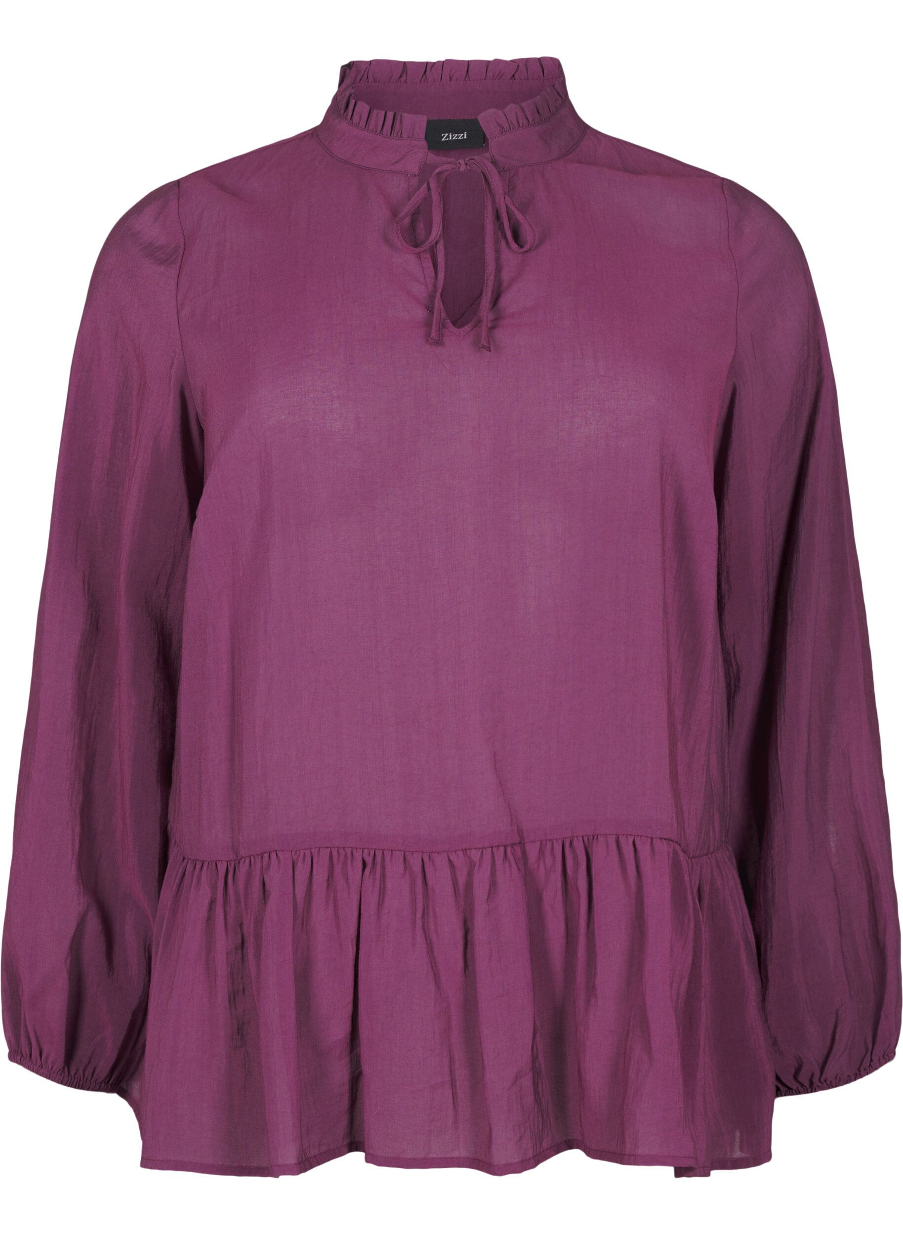 Viscose blouse with peplum