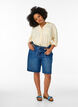 Shirt in linen and viscose with 3/4 sleeves, Beige, Model image number 1