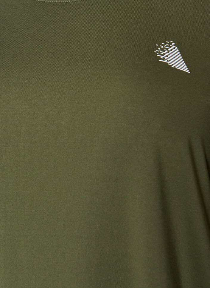 Sports top with 3/4 sleeves, Green, Packshot image number 2