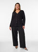 Fine-knit cardigan with decorative buttons, Black, Model image number 1