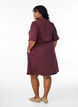 Knee-length jersey dress with pockets and A-line shape, Dark Bordeaux, Model image number 2
