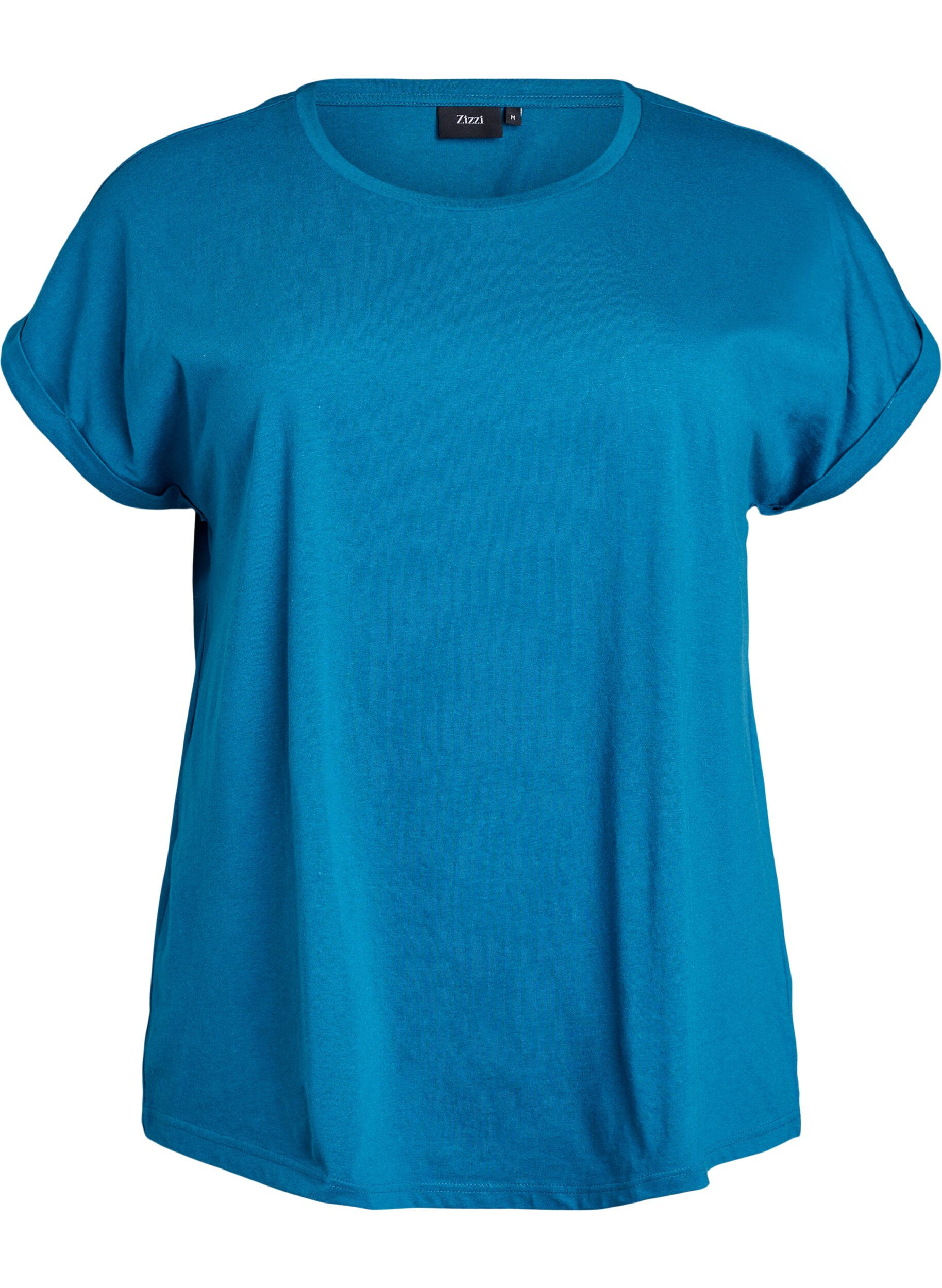 Short sleeved cotton blend t-shirt