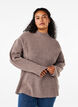 Loose knitted merino wool sweater, Desert Taupe Mel., Model image number 0