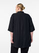 Tunic in viscose with pockets and collar, Black, Model image number 2