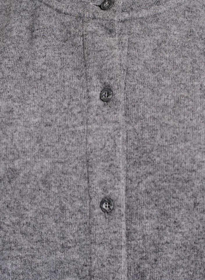 Jersey cardigan with round neck and buttons, Dark Grey, Packshot image number 2