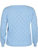 Pullover with hole pattern and boat neck	, Blue Bell, Packshot image number 1