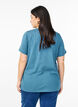 Basic cotton T-shirt with round neck, Grey, Model image number 2