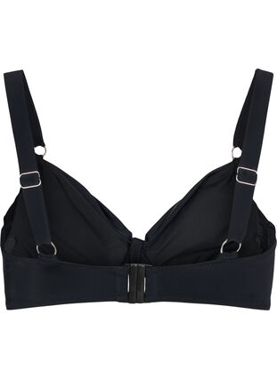 Bikini underwire bra with drapes, Black, Packshot image number 1