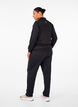 Sweatpants with pockets and high waist, Black, Model image number 2