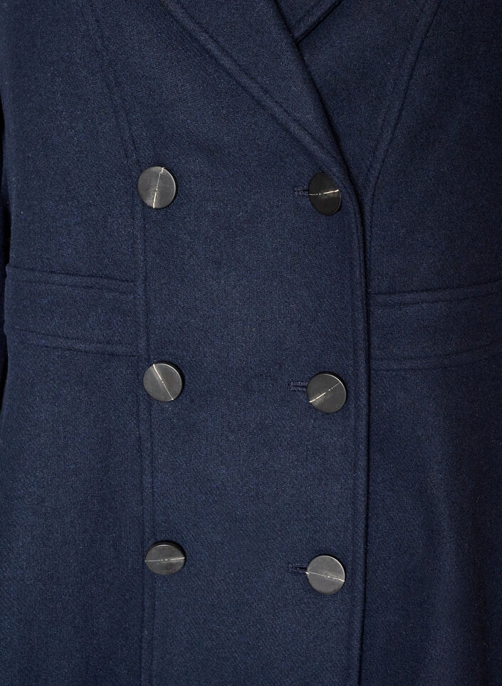 A-line wool coat with pockets, 1494, Packshot image number 2