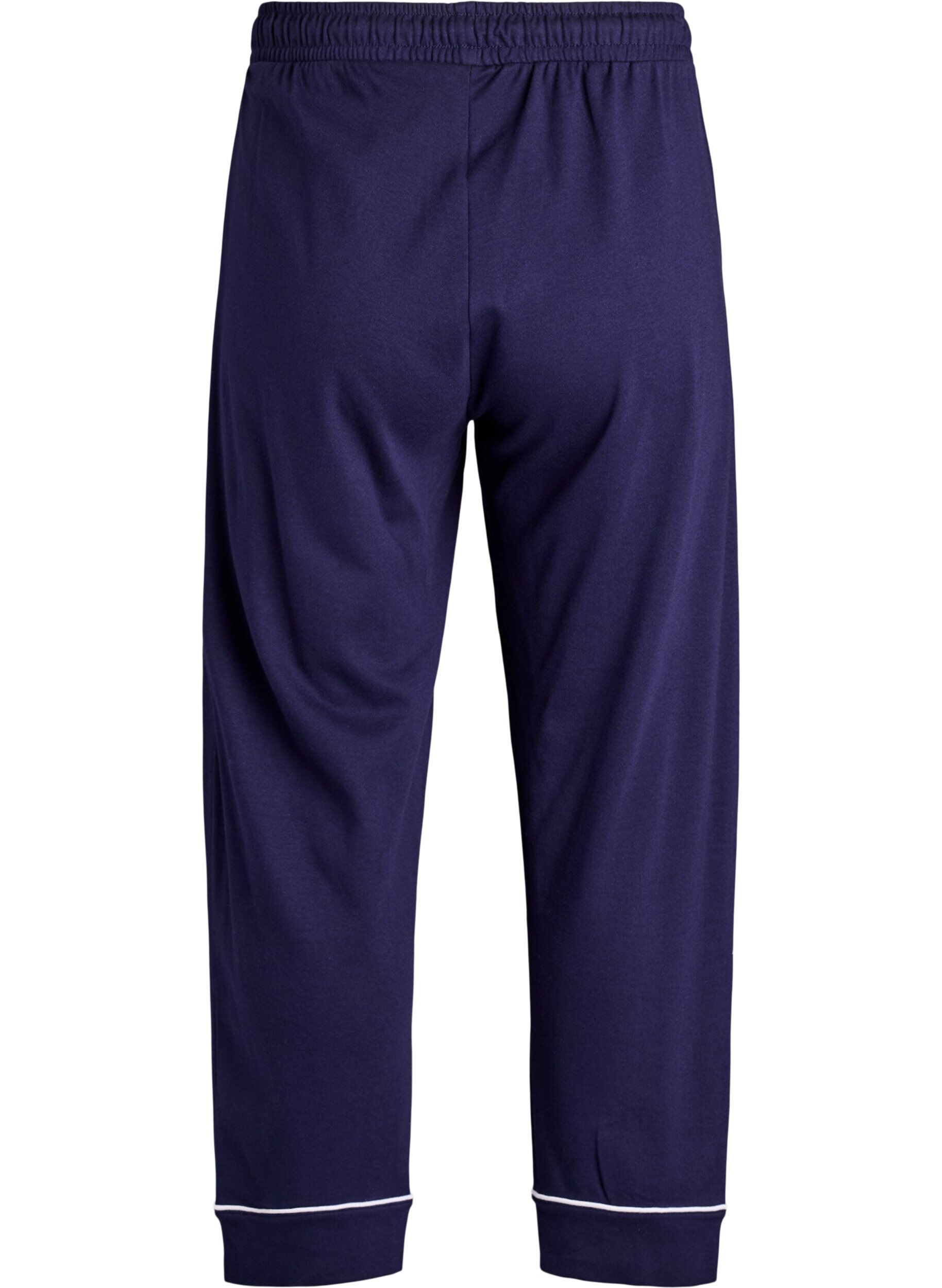 Zizzifashion Cotton pyjama trousers with high waist, Blue, Packshot image number 1